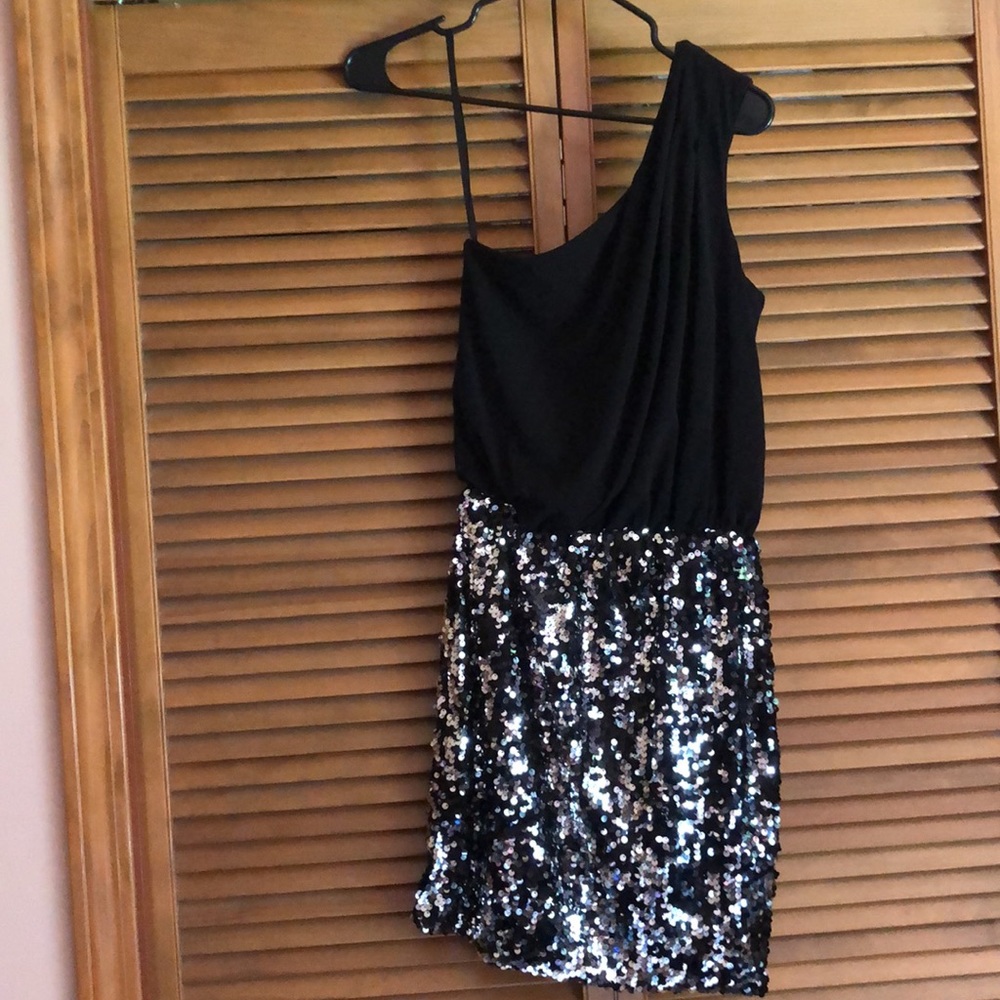 Way-In Clothing Co. One Shoulder Sequin Dress